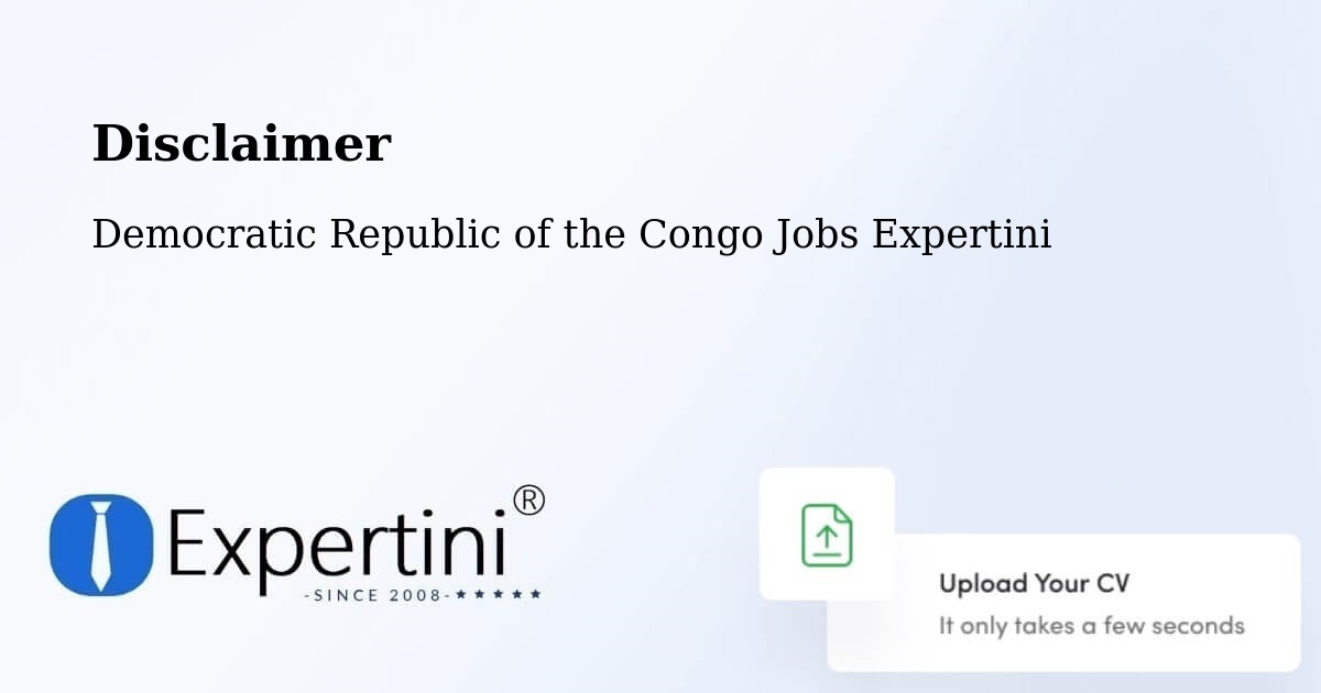 Disclaimer – Libenge - Democratic Republic of the Congo Jobs Expertini